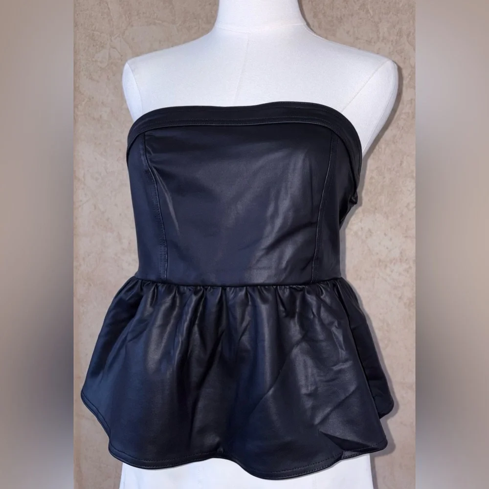 H&M BANDEAU PEPLUM TOP